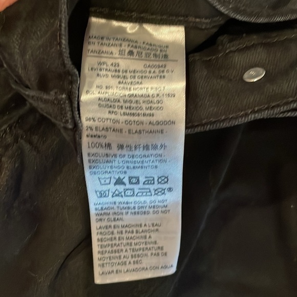 Levi’s Signature Gold Black Relaxed Jeans 42x32 - Picture 10 of 11